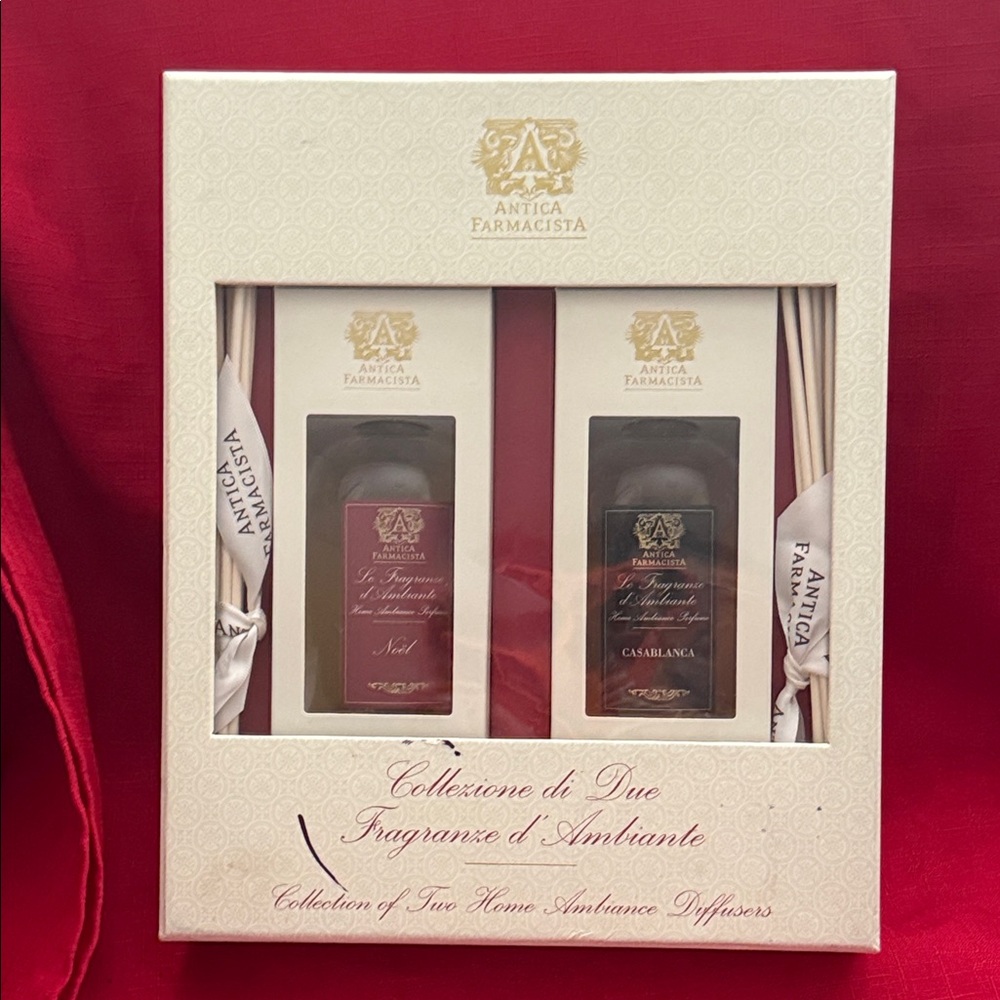 Antica Farmacista Home Fragrance Diffuser Set in Cream and Red